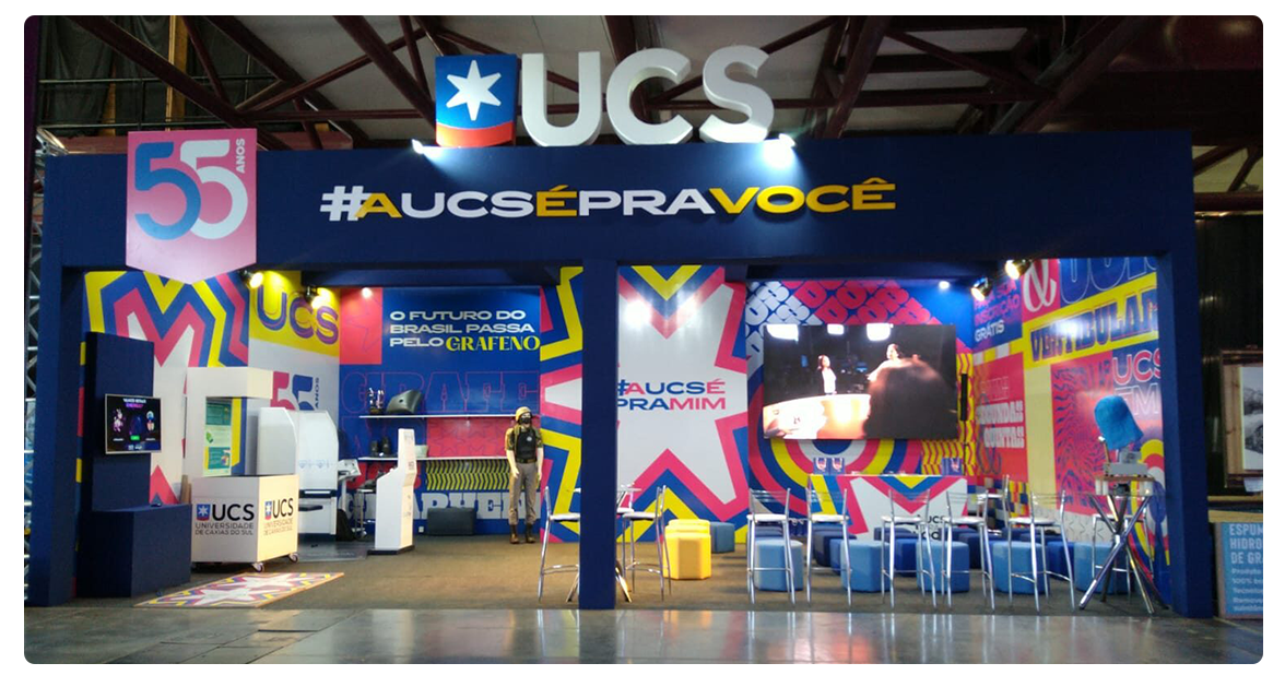 Imagem estande da UCS na Festa da Uva 2022