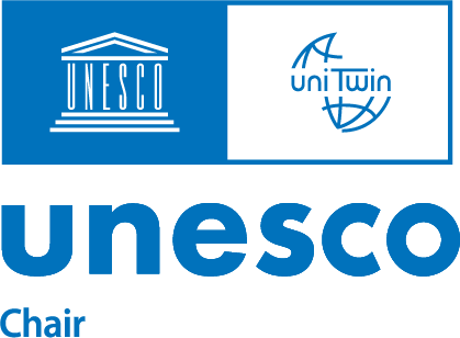 Logo azul da Cátedra Unesco