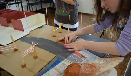 A preparação das Salas - Clube Comunitário Realize.