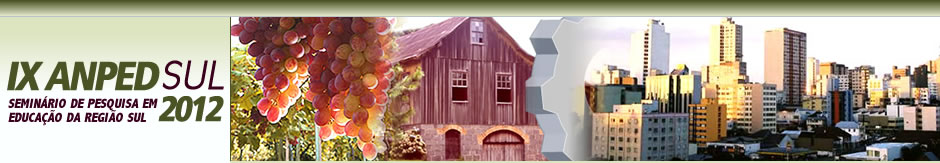 IX ANPED SUL Encontro de Pesquisa em Educa��o da Regi�o Sul